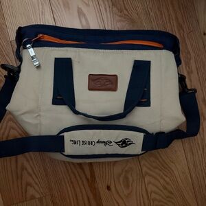 Disney Cruise Line Beige and Navy Cooler Bag